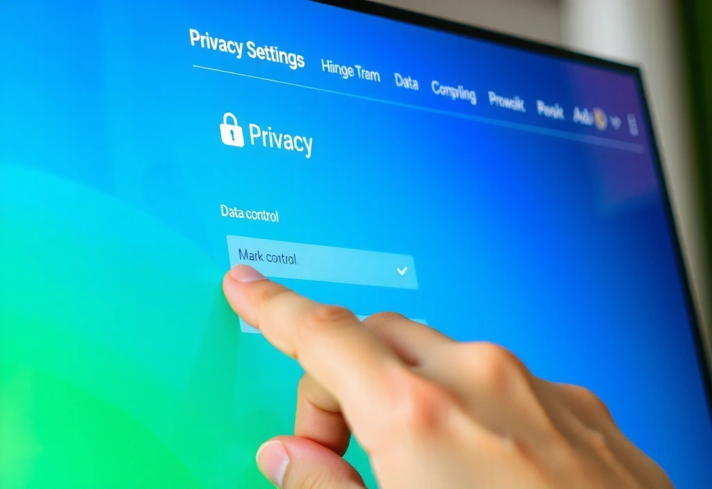 Persona ajustando la configuración de privacidad en un navegador web